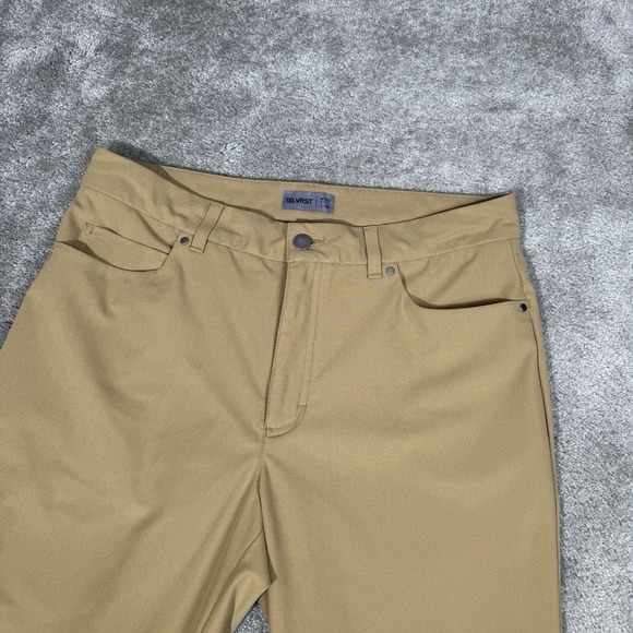VRST Pants‎ Mens 33x30 Khaki Tan Commuter 5 Pocket Athletic Golf 2 Way Stretch - Picture 1 of 12